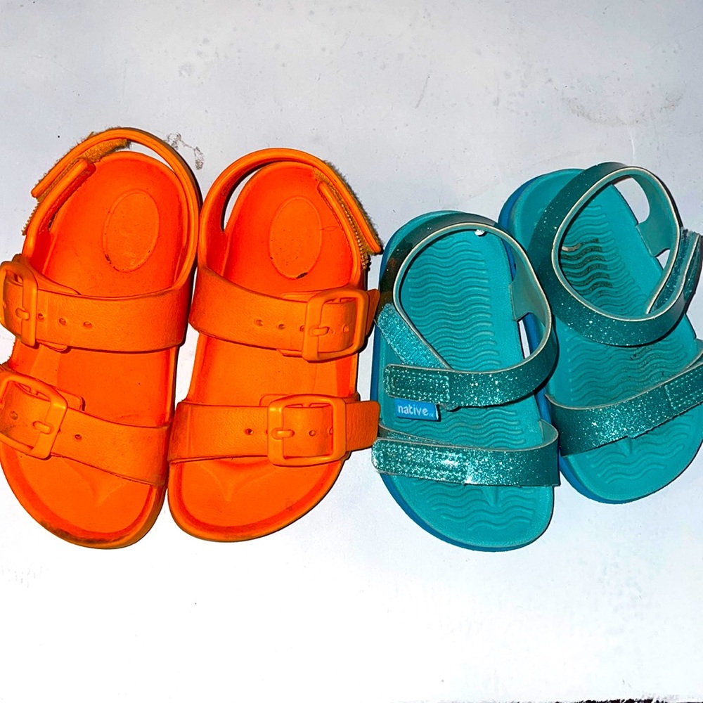 Two pairs of Toddler sandals.